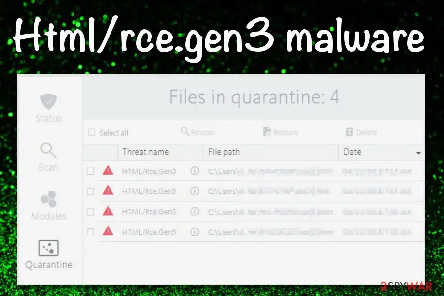 Html/rce.gen3: html rce gen3 malware