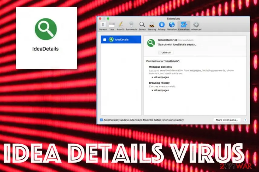 Idea Details virus: screenshot
