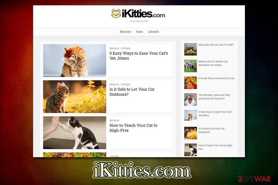 iKitties.com: ikitties com adware youtube for tv extension
