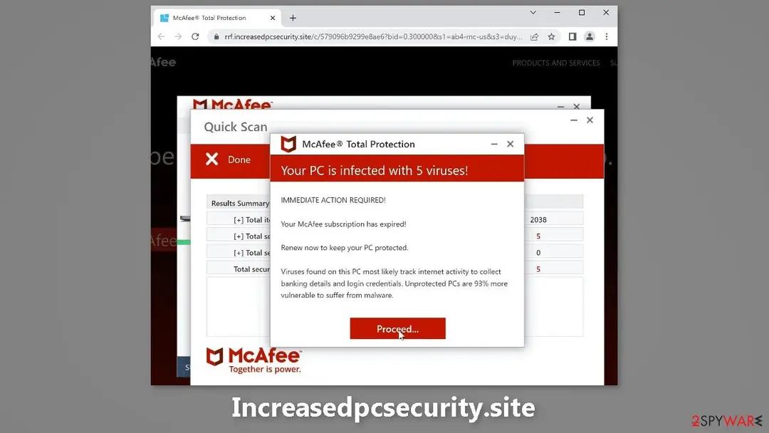 Screenshot of Increasedpcsecurity.site: increasedpcsecurity site