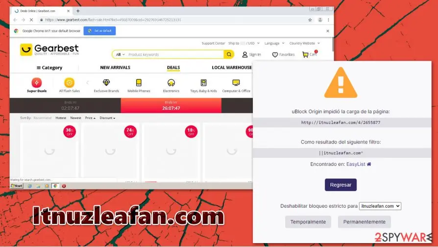 Itnuzleafan.com: itnuzleafan com redirect virus