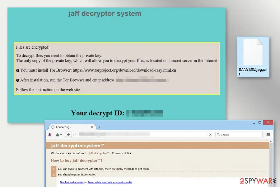 Screenshot of Jaff ransomware: screenshot