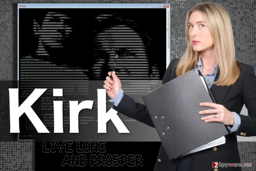 Kirk ransomware virus: image