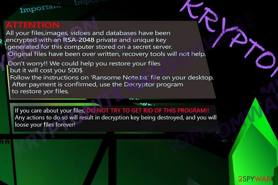 Kryptonite ransomware virus: kryptonite