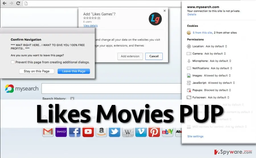 Likes Games virus: screenshot