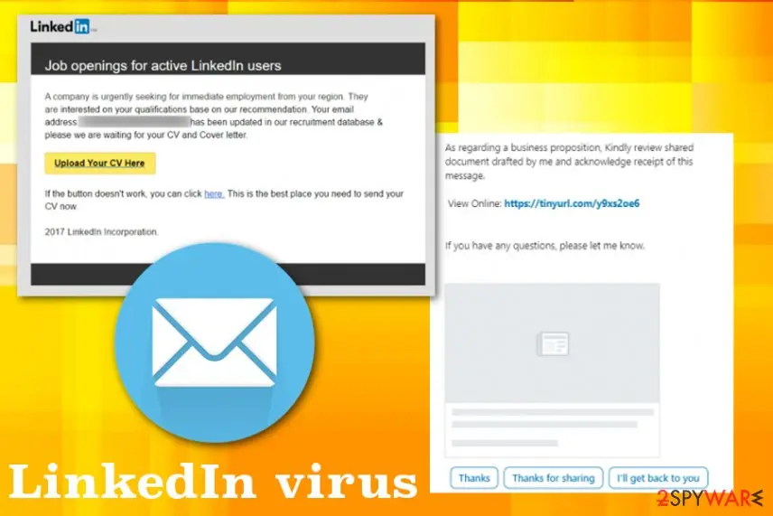 LinkedIn virus: email malware