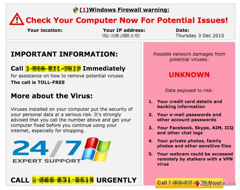 Live: online support info virus