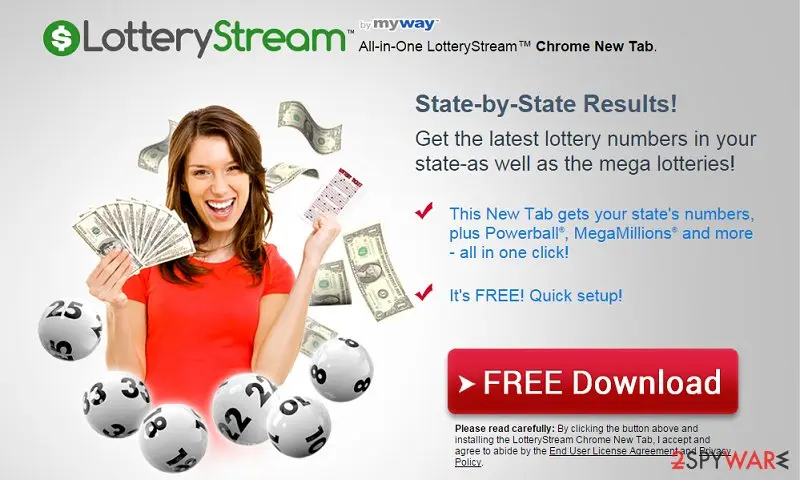 Screenshot of LotteryStream Toolbar: screenshot