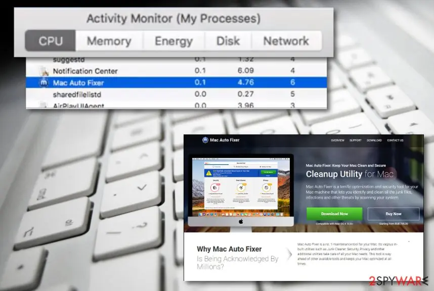 Screenshot of Maftask: virus