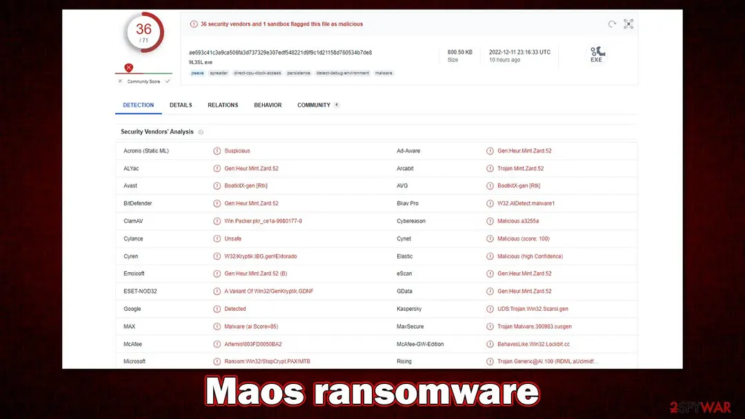 Maos virus: maos ransomware djvu
