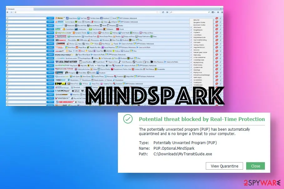 Screenshot of Mindspark: screenshot