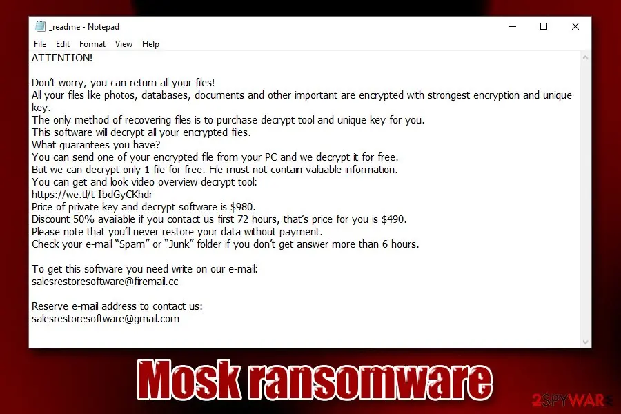 Mosk ransomware: file locking virus djvu