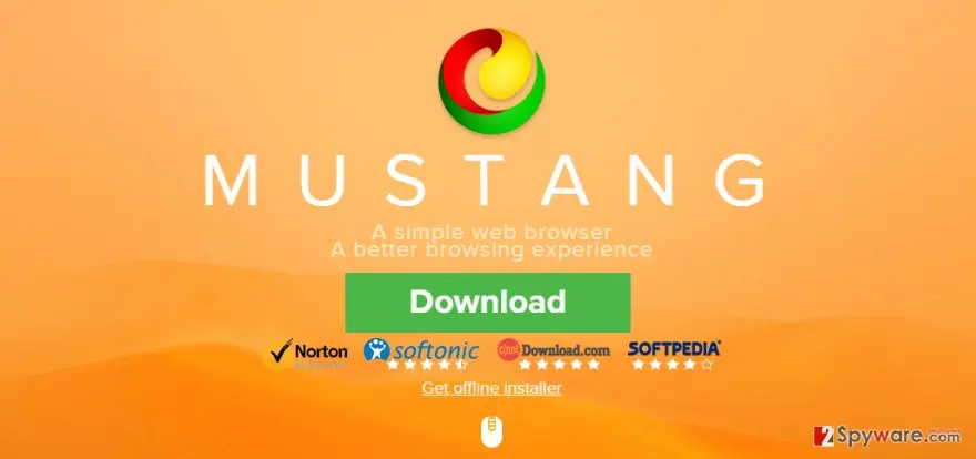 Screenshot of Mustang Browser: screenshot