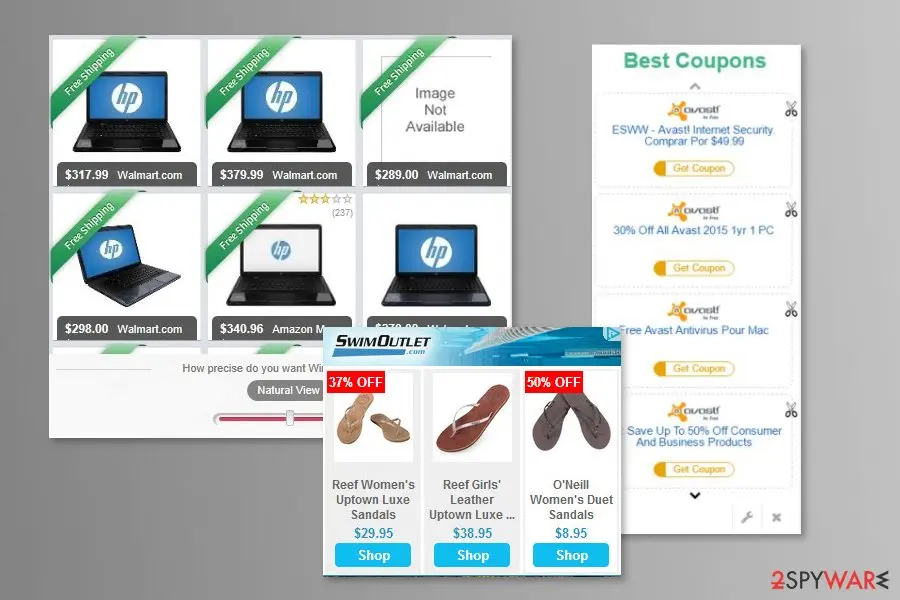 Screenshot of MyCouponize virus: mycouponize