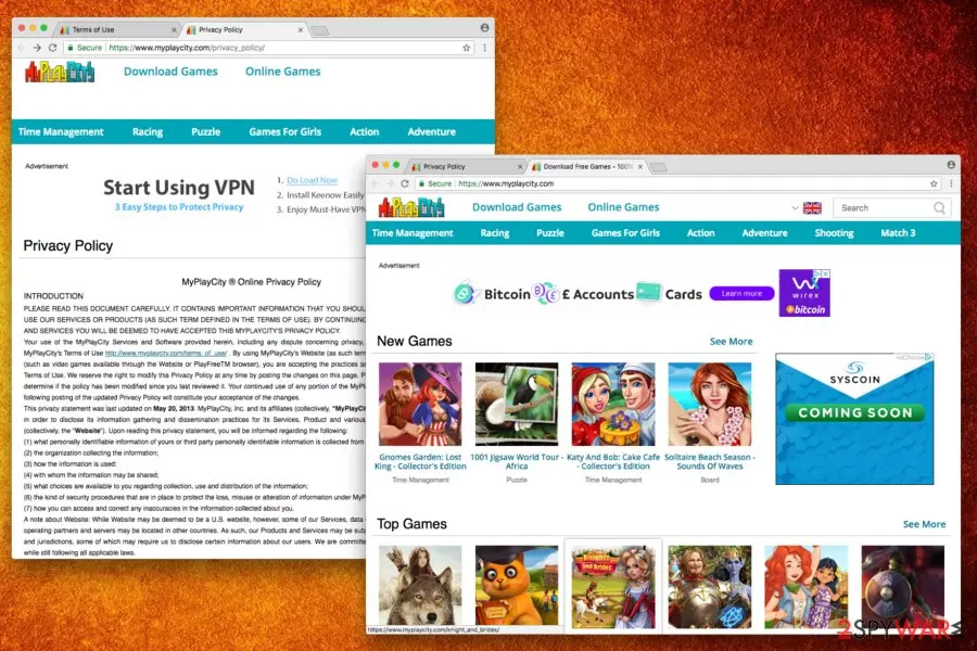 MyPlayCity.com redirect: myplaycity com virus