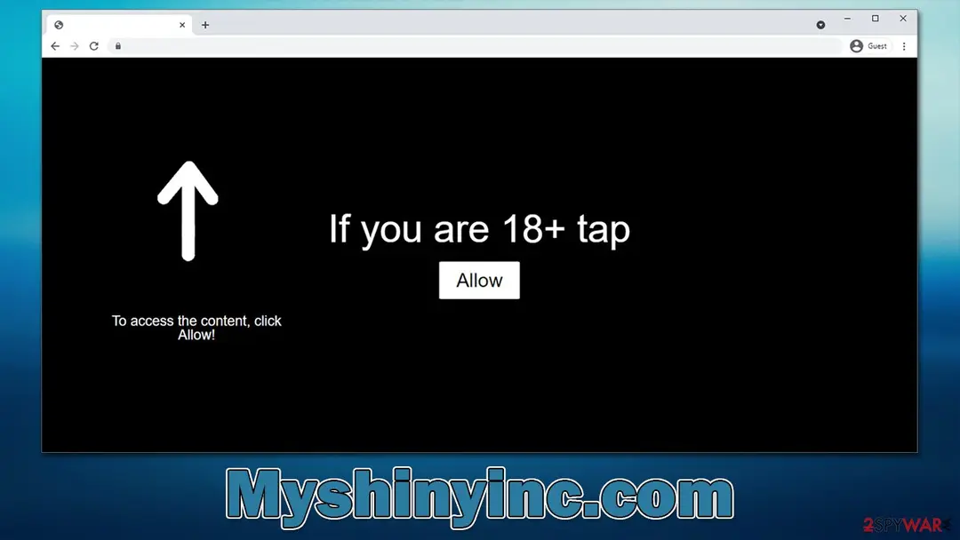 Myshinyinc.com: myshinyinc com push notification scam