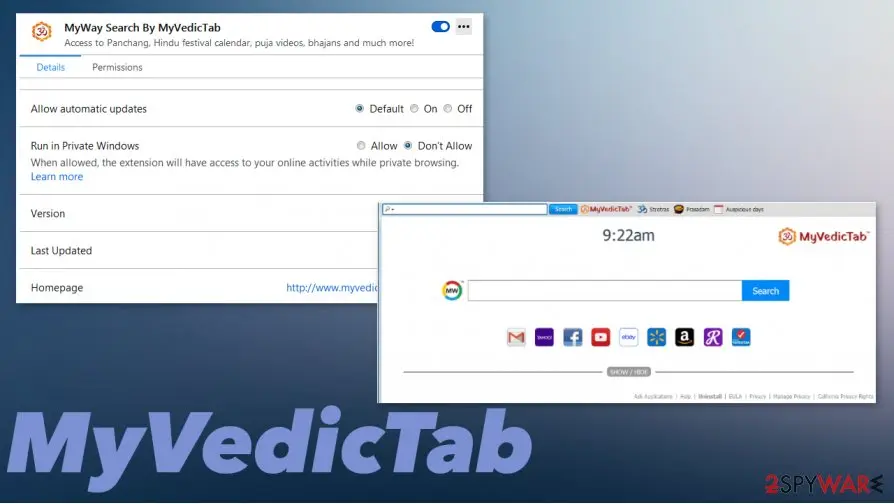Screenshot of MyVedicTab: pup