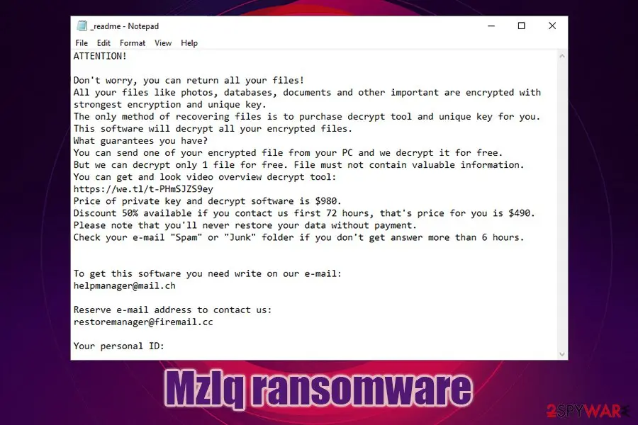 Mzlq ransomware: djvu variant