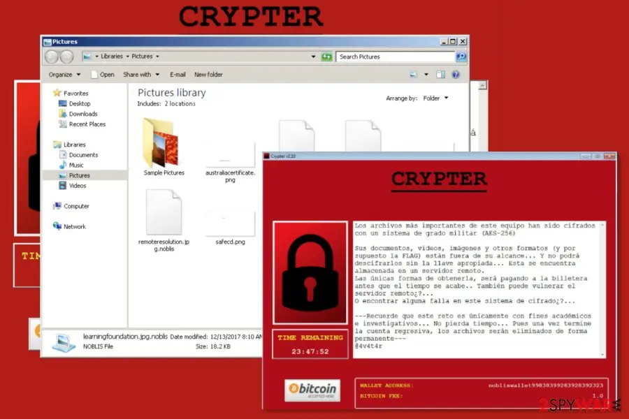 Screenshot of Noblis: ransomware