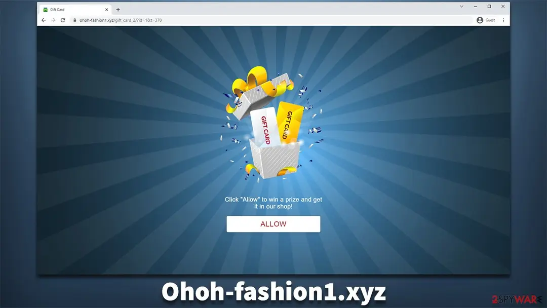 Ohoh-fashion1.xyz: ohoh fashion1 xyz push notification virus