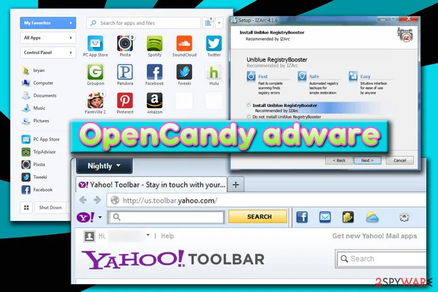 OpenCandy ads: opencandy potentially unwanted program