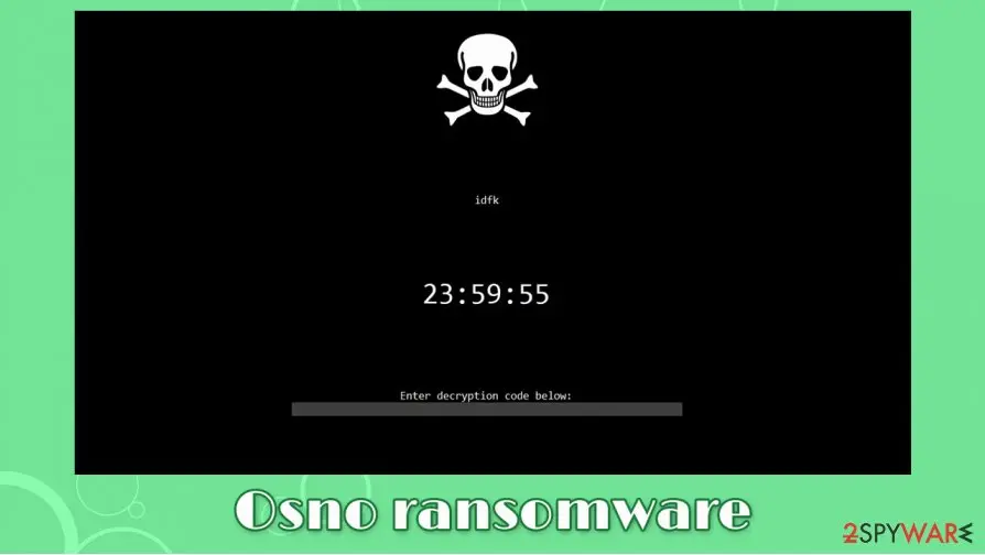 Osno ransomware: file locking virus