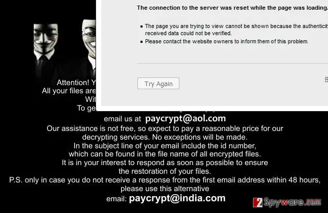 PayCrypt ransomware virus: paycrypt virus