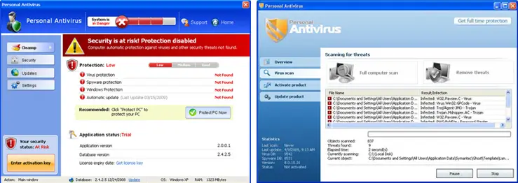 Screenshot of Personal Antivirus: screenshot