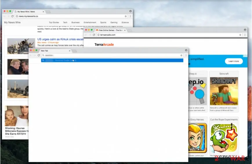 Personal Finder Search virus: distributes malware via intrusive ads