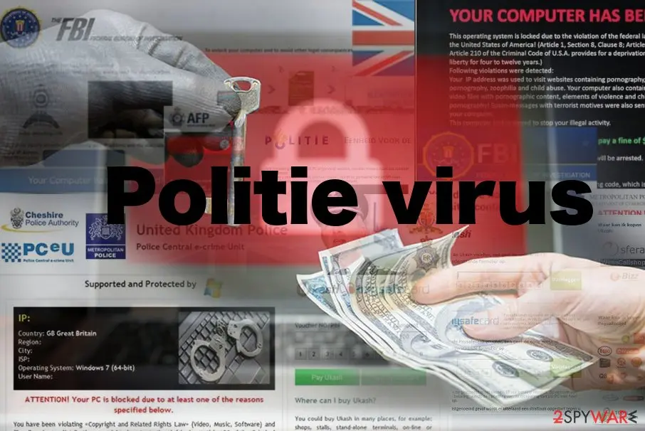 Screenshot of Politie virus: ransomware