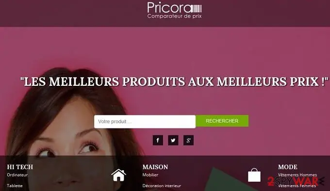 Screenshot of Pricora: screenshot