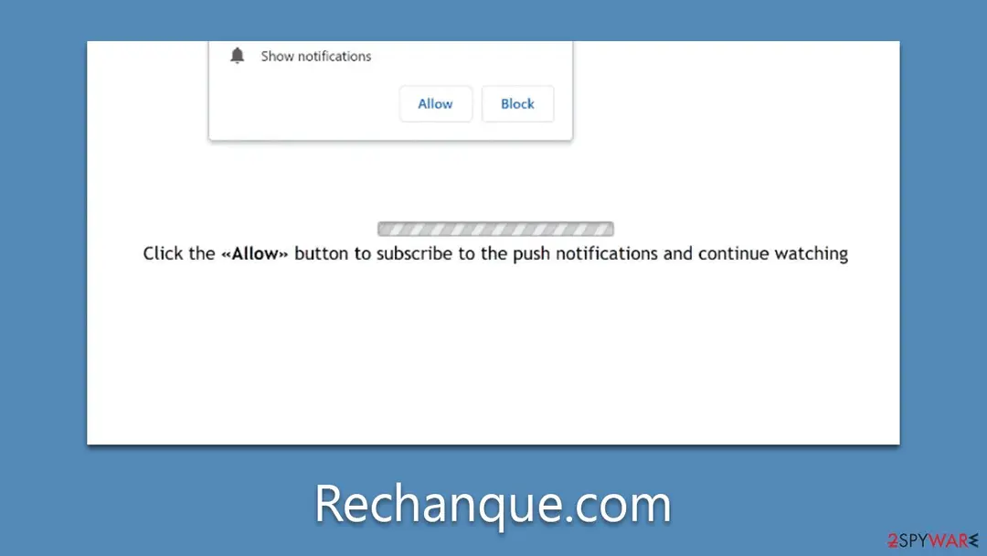 Rechanque.com: rechanque com push notifications virus