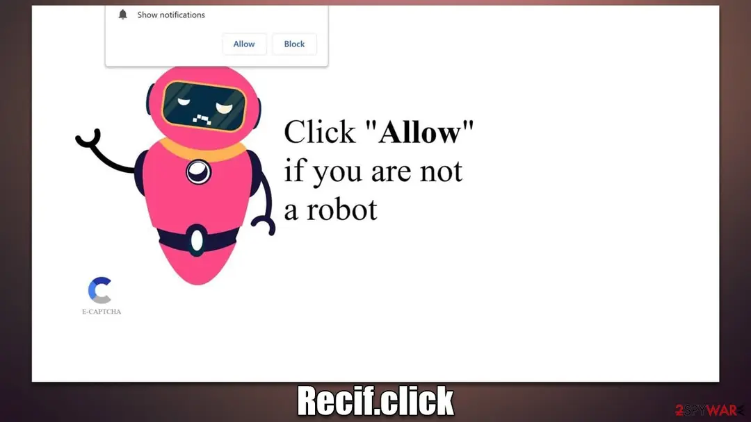 Recif.click: recif click push notification virus