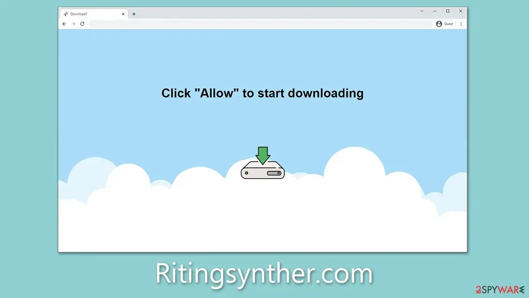 Ritingsynther.com: ritingsynther com push notification virus