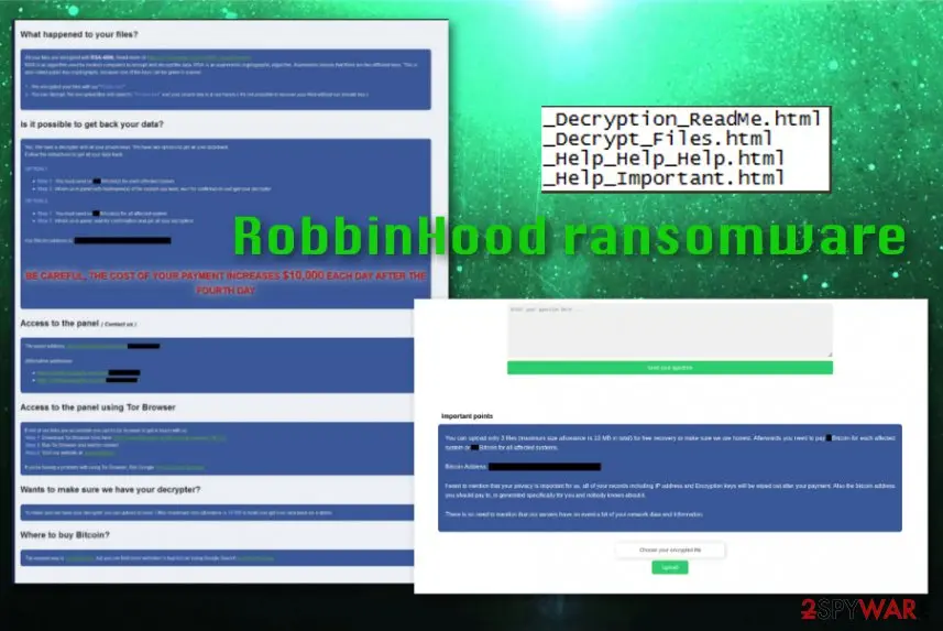 Screenshot of RobbinHood: ransomware