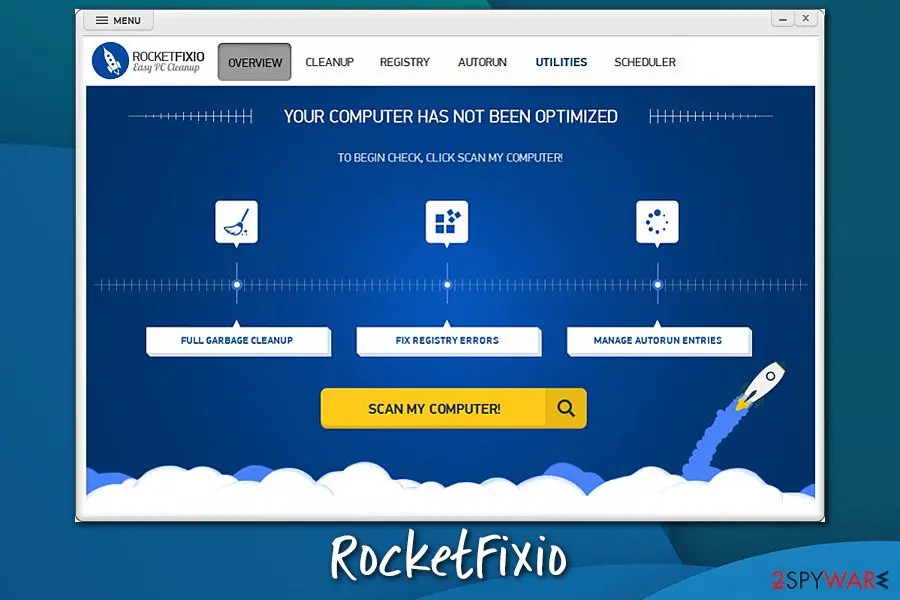 RocketFixio: fake system optimizer