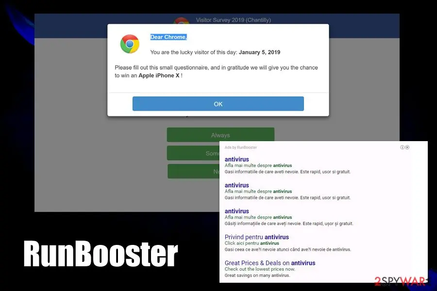 RunBooster ads: adware pup