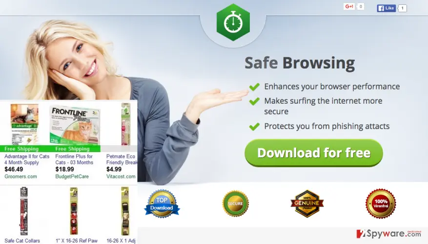 Safe Browsing ads: screenshot