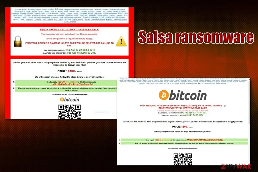 Salsa ransomware, Salsa222 ransomware: salsa ransomware file locking virus malware