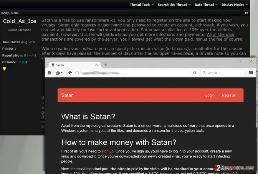 Satan ransomware virus: satan virus ransomware