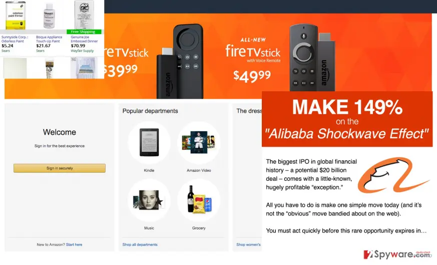 Screen Maker: ads on shopping websites