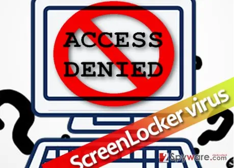 Screenshot of ScreenLocker virus: screenshot