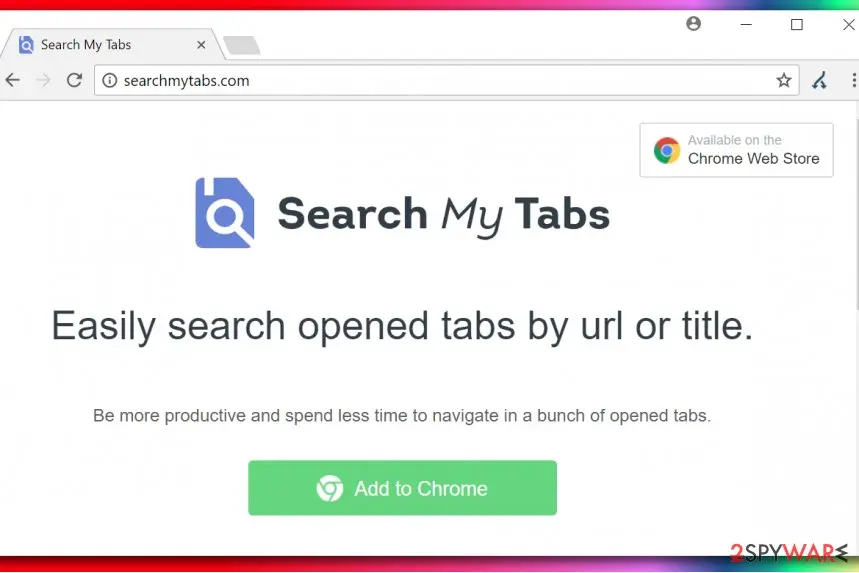 Search My Tabs virus: screenshot