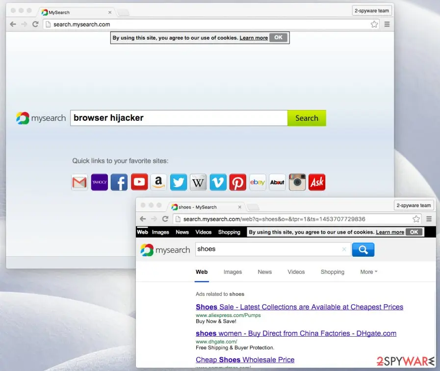 Mysearch.com virus: search mysearch com redirect virus
