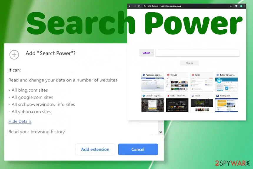 Screenshot of Search Power: hijack