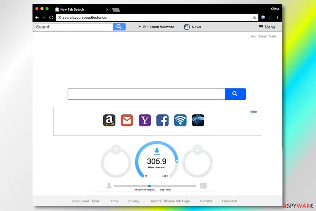 Search.yourspeedtester.com: search yourspeedtester com virus