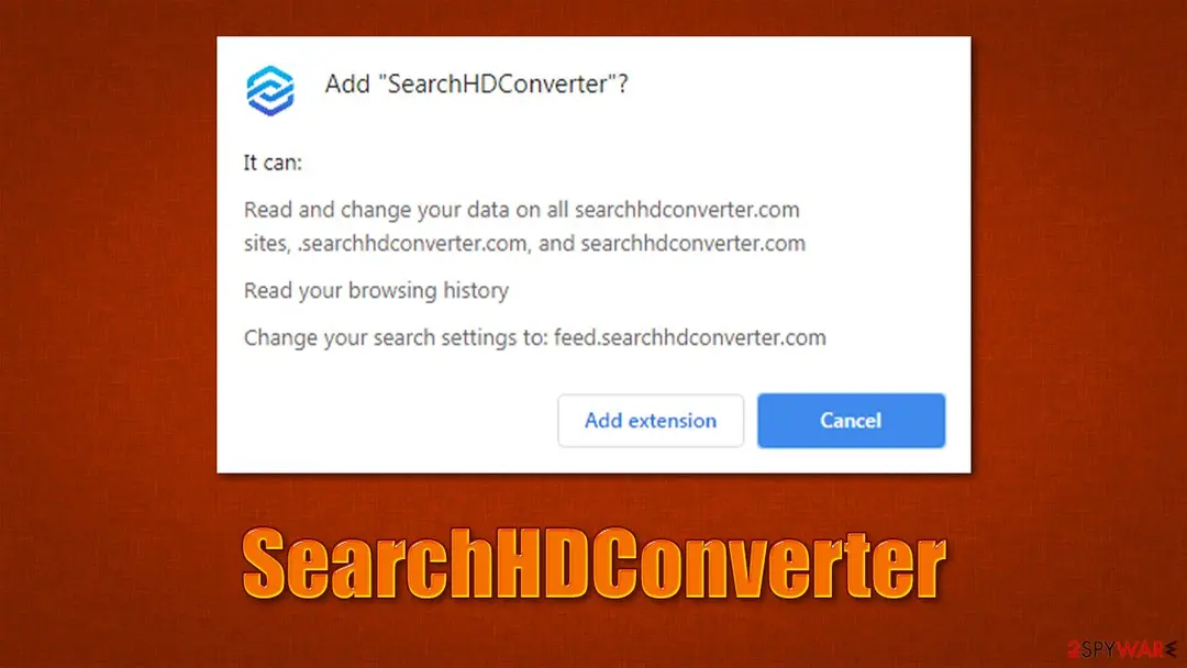 Screenshot of SearchHDConverter: browser hijacker