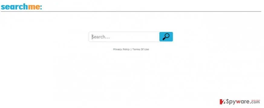 Screenshot of SearchMe: virus illustration