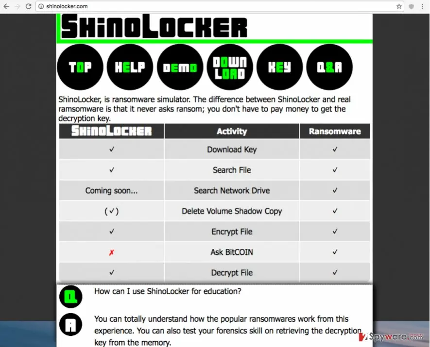 ShinoLocker ransomware virus: shinolocker ransomware simulator