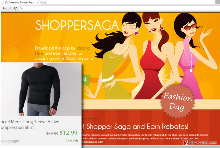 ShopperSaga ads: shoppersaga adware website